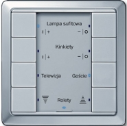 Wielofunkcyjne sensory przyciskowe MERTEN KNX z wyświetlaczem LCD i wbudowanym termostatem