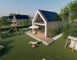 Samowystarczalne energetycznie osiedle domów jednorodzinnych na Mazurach