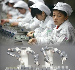 Foxconn zastąpi część załogi milionem robotów przemysłowych