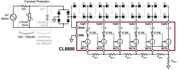 Uproszczony schemat blokowy układu CL8800