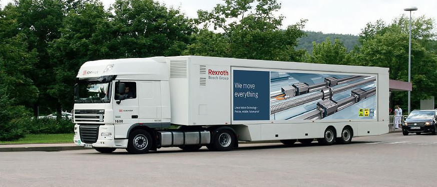 Roadshow – objazdowa wystawa firmy Bosch Rexroth prezentująca nowości z zakresu techniki przemieszczeń liniowych i napędów elektrycznych