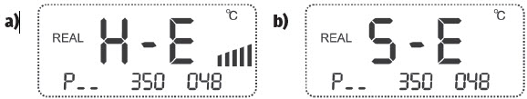 Rys. 3. Komunikaty o: a) uszkodzeniu elementu grzejnego, b) uszkodzeniu czujnika do pomiaru temperatury