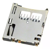 Gniazdo karty pamięci microSD do montażu powierzchniowego, rozstaw pinów 1.10mm, typ Push-Push