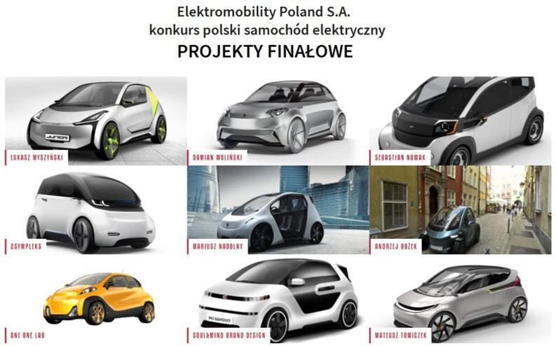 Polski samochód elektryczny - finałowe projekty konkursu Electromobility Poland